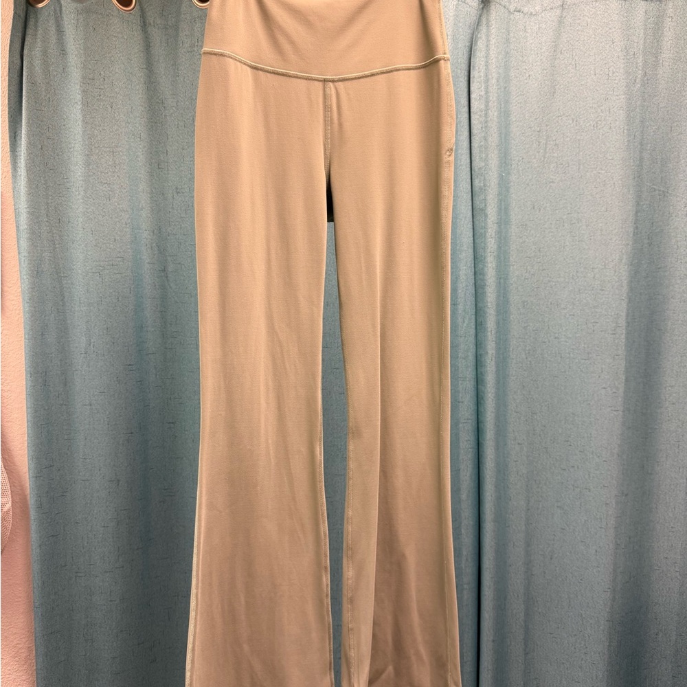 Women’s Lululemon High-Rise Flare Pants in sage.